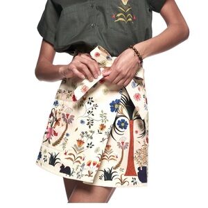 NWOT THE KIT NYC Cargo Skirt Palampore Wood Pattern Fall Skirt sz S